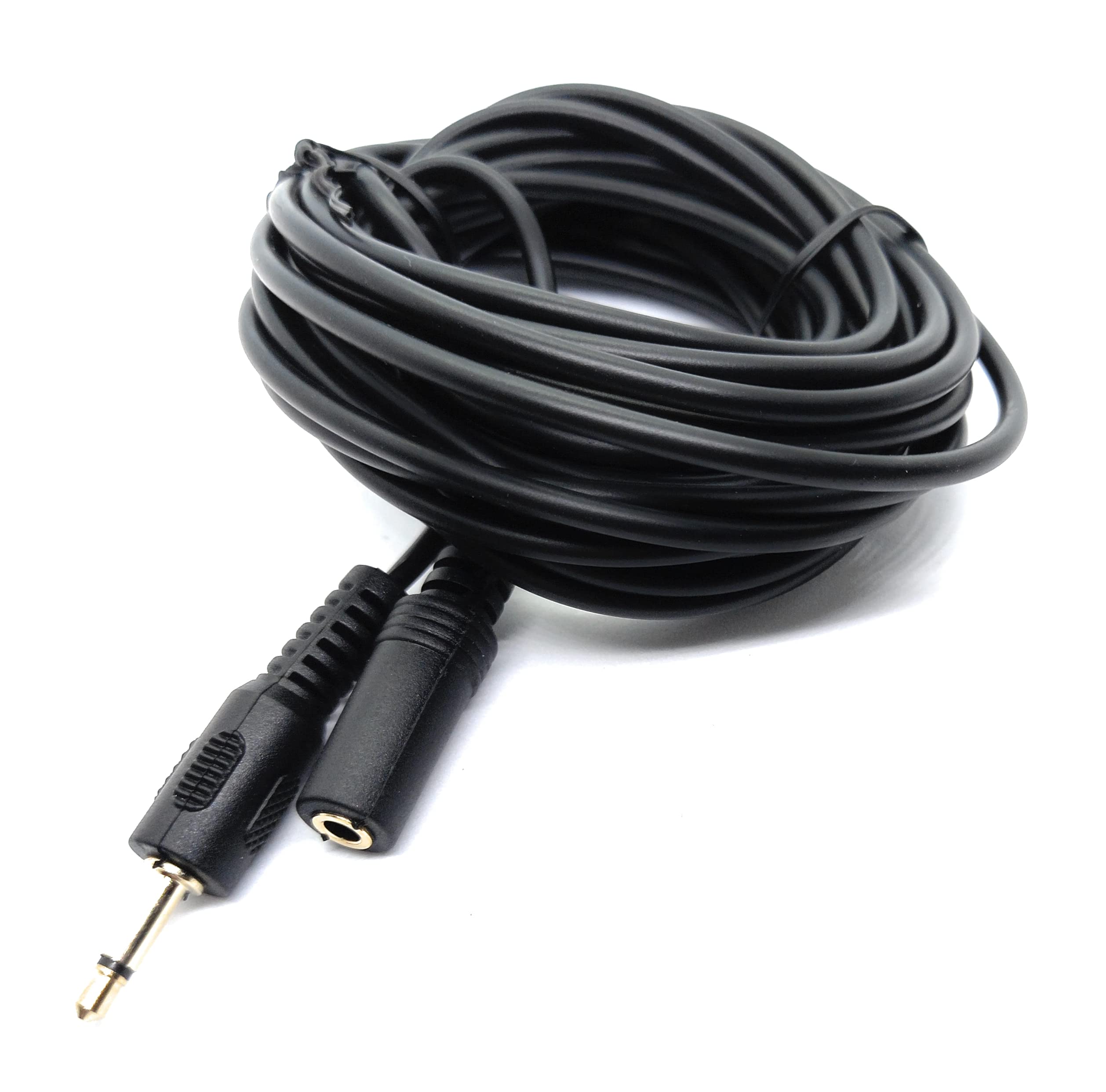 3.5mm Mono Jack to 3.5mm Socket Extension Cable Gold Connectors, Male Plug to Female Socket