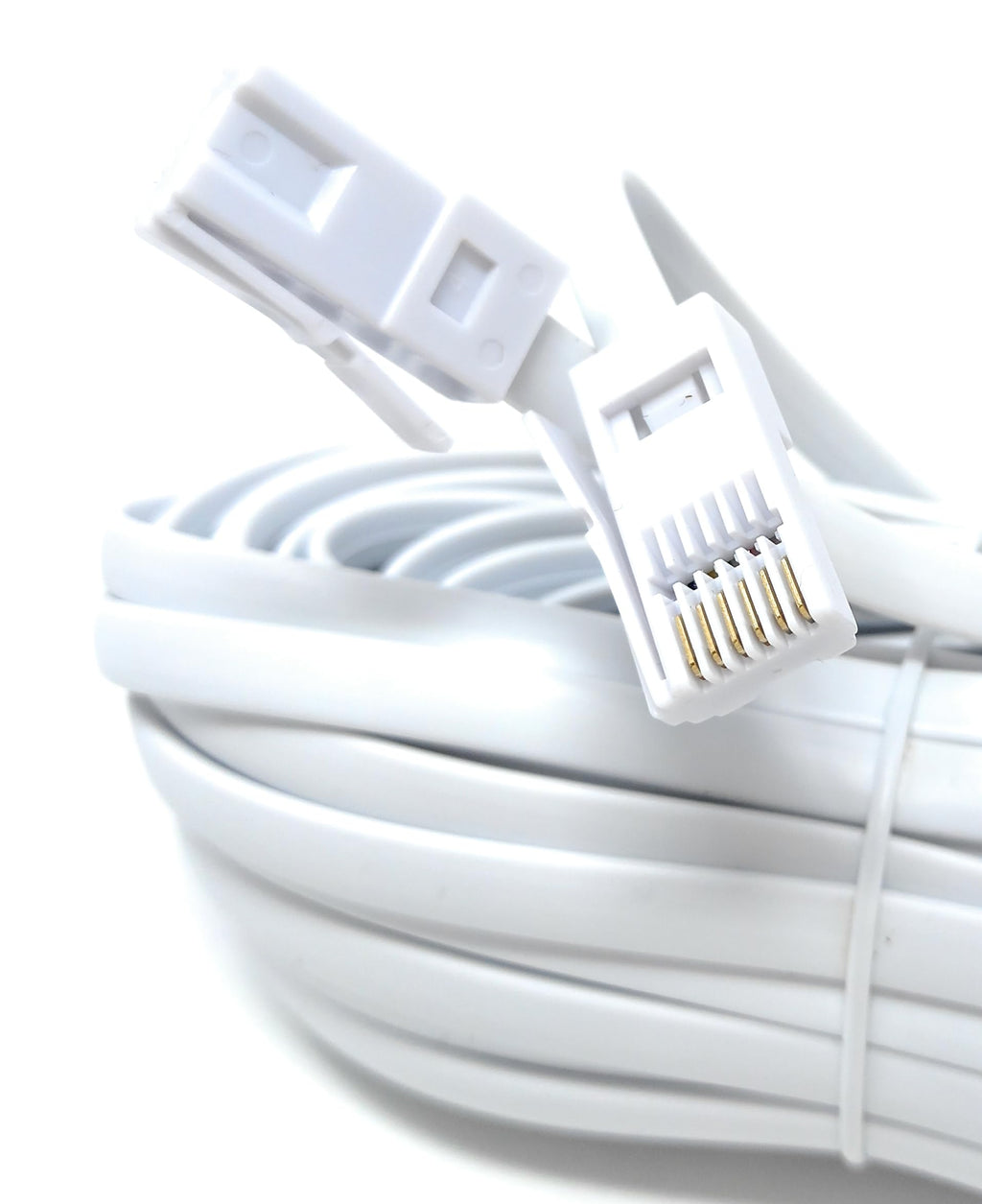 DRUT BT to BT 6 Wire (631A) Male to Male Plug Telephone Flat Cable Lead