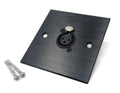 Brushed Aluminium 3-Pin XLR Female Sockets D-Series Wall Faceplate (Soldering Ends) – Durable Metal Plate for Audio, Amplifier, Microphone, Mixer & Speaker Connections – Screws Included