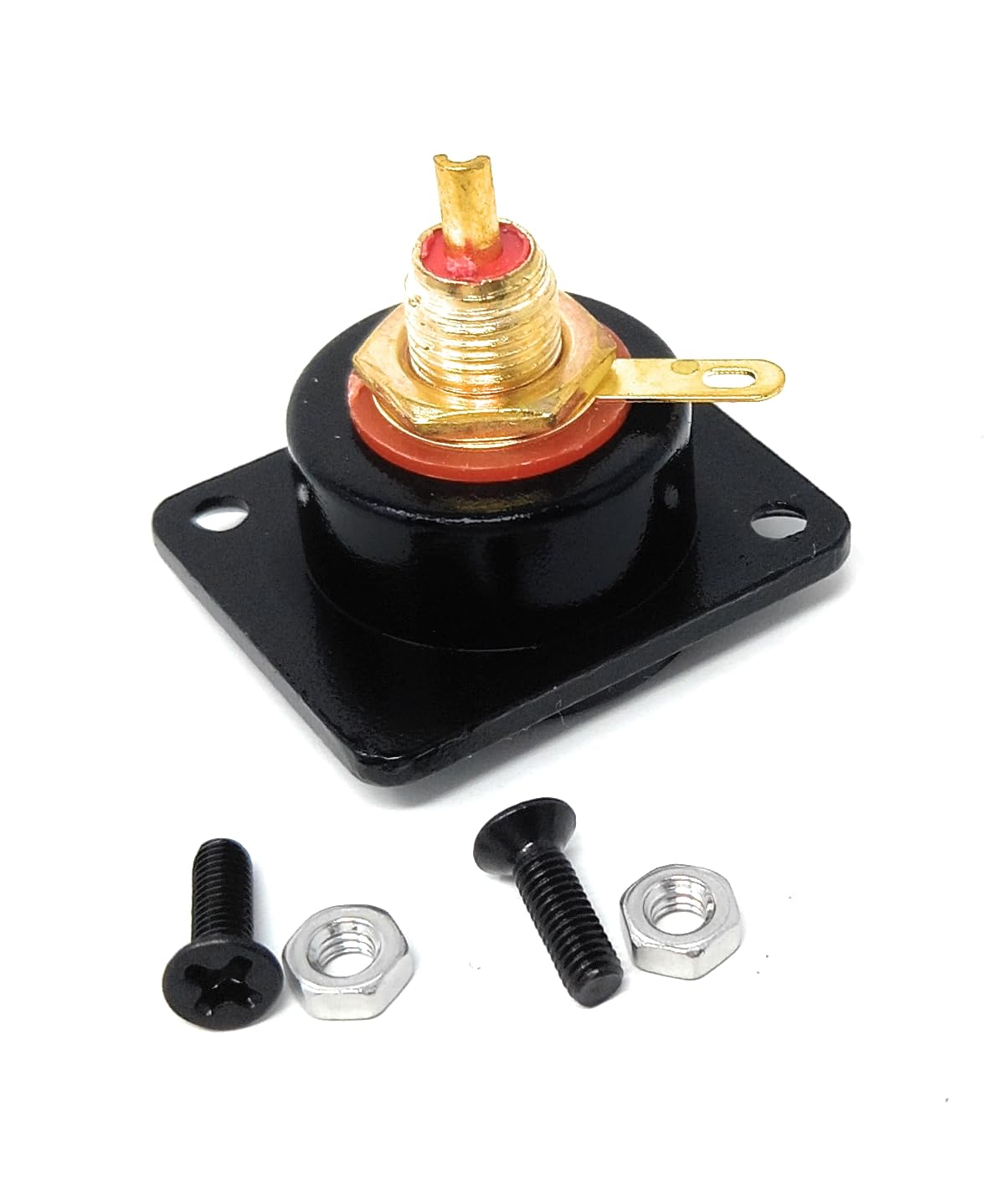 DRUT RCA Phono Socket D-Series Chassis Faceplate Panel AV Audio Video Adapter with Solder Terminal and Screws Included