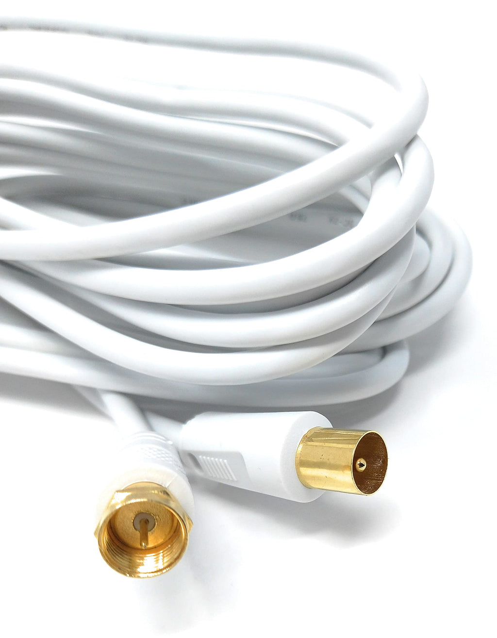 DRUT RF TV Aerial Male to F Type Connector Male Plug Coaxial Coax Cable, Lead, 75 Ohm, 3C-2V