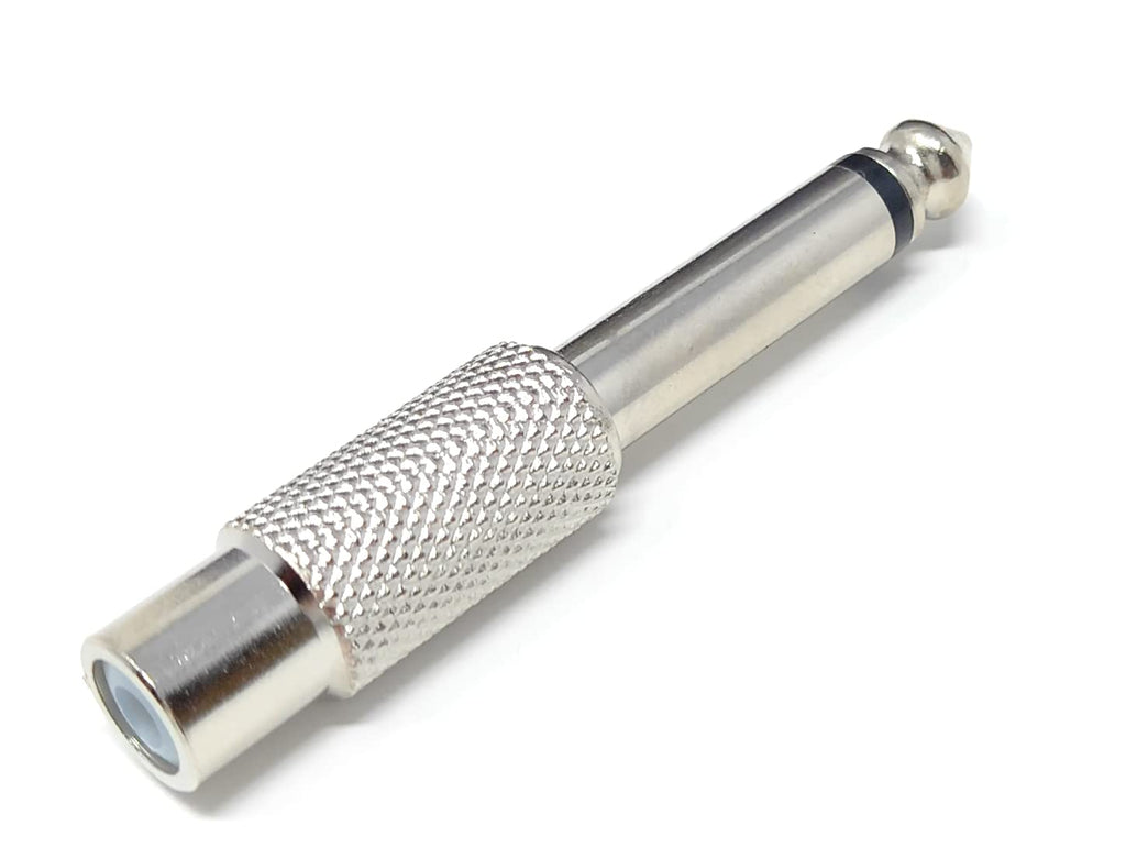 DRUT RCA Phono to 6.35mm MONO Jack Adaptor 6.35 mm 1/4'' Connector Audio Cable Lead Converter