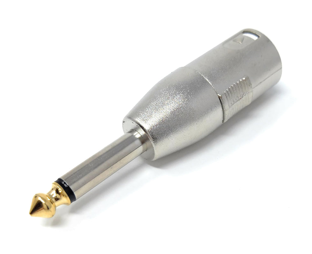 DRUT XLR 3 Pins Male to 6.35mm Mono Jack Plug Audio Cable Adapter