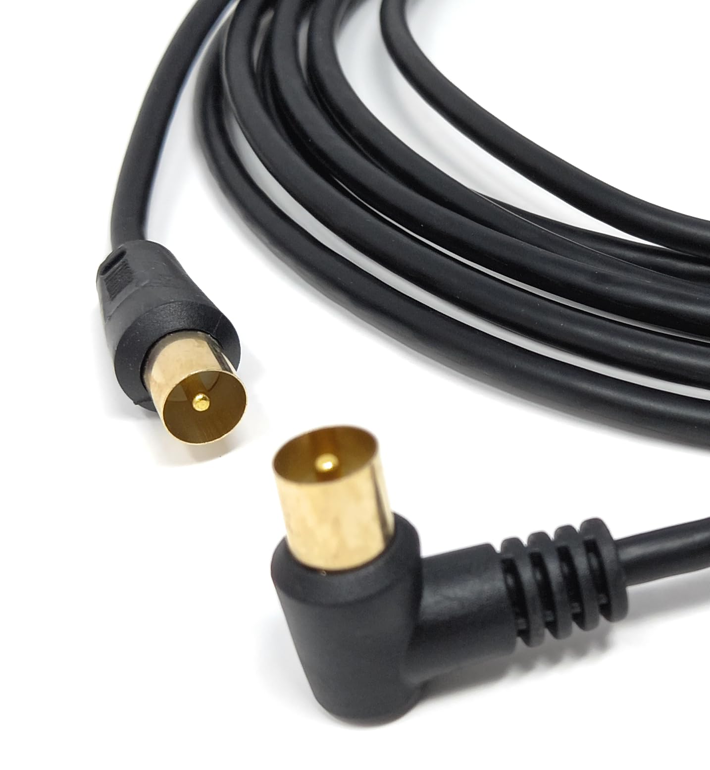 DRUT TV Male to Male Plug Coaxial Cable RG6 Aerial Digital Antenna RF Fly Lead Cable