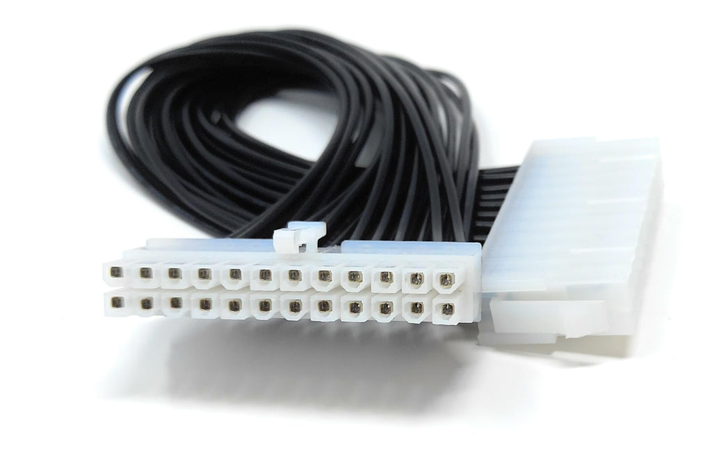 DRUT 30cm ATX 24-Pin Male To Female Extension Cable Connector, PC Motherboard PSU Power Supply Lead 1ft