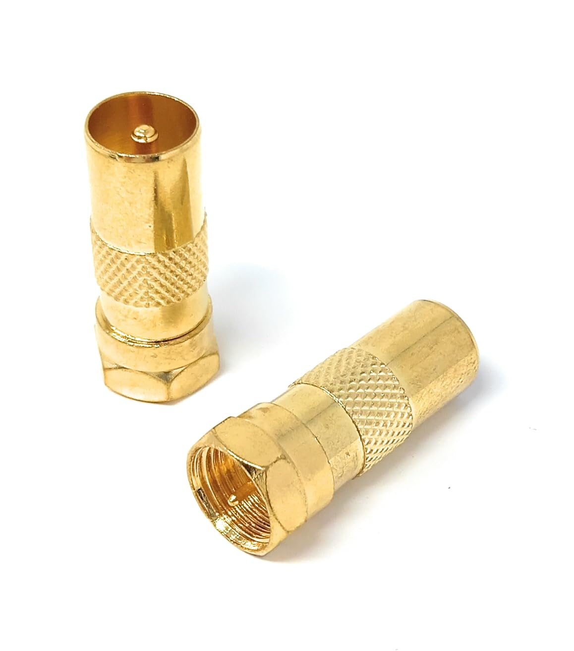 DRUT F Type Male Plug to TV RF Male Male Freeview Aerial Antenna Cable Lead Adapter Converter