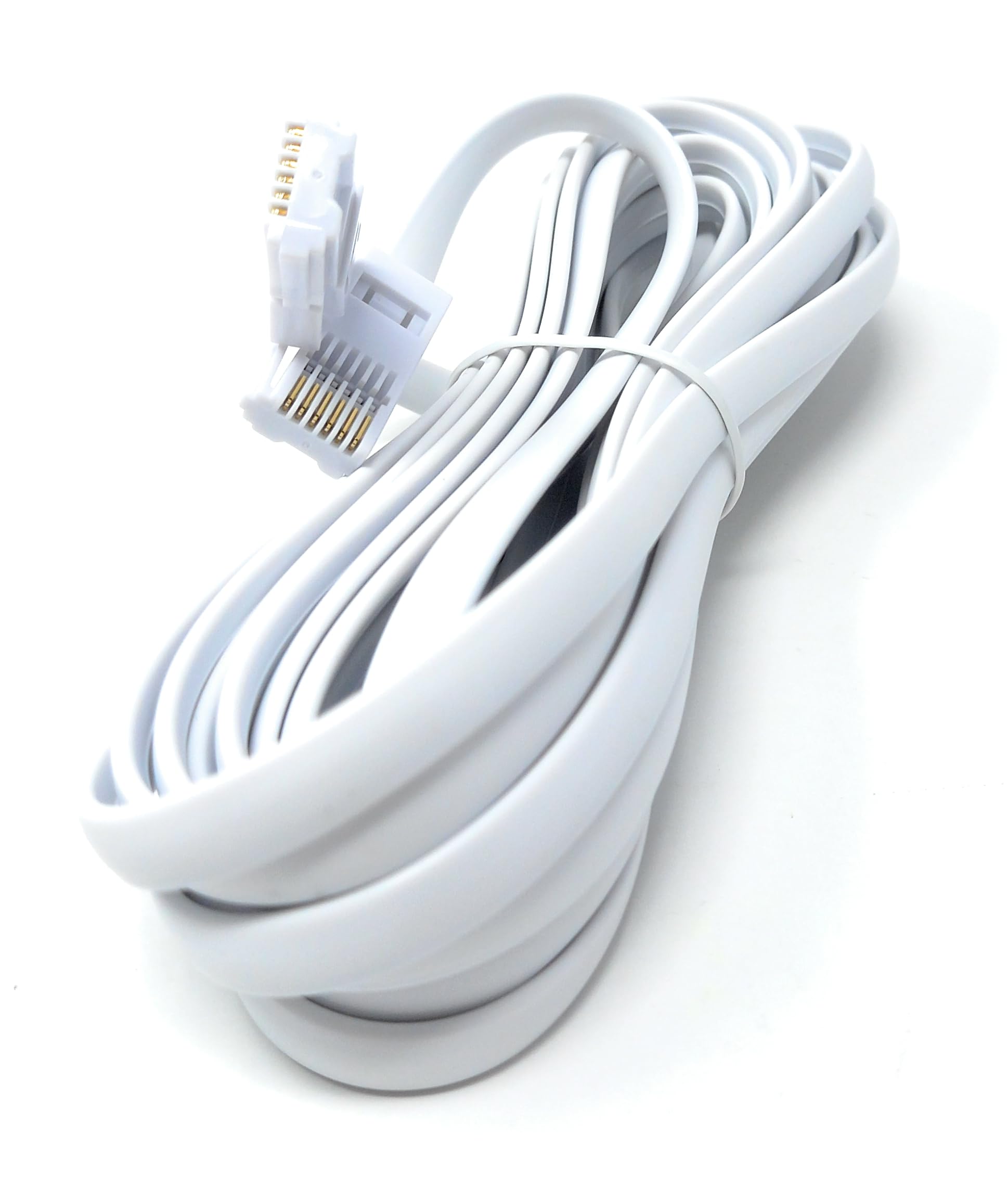 DRUT BT to BT 6 Wire (631A) Male to Male Plug Telephone Flat Cable Lead