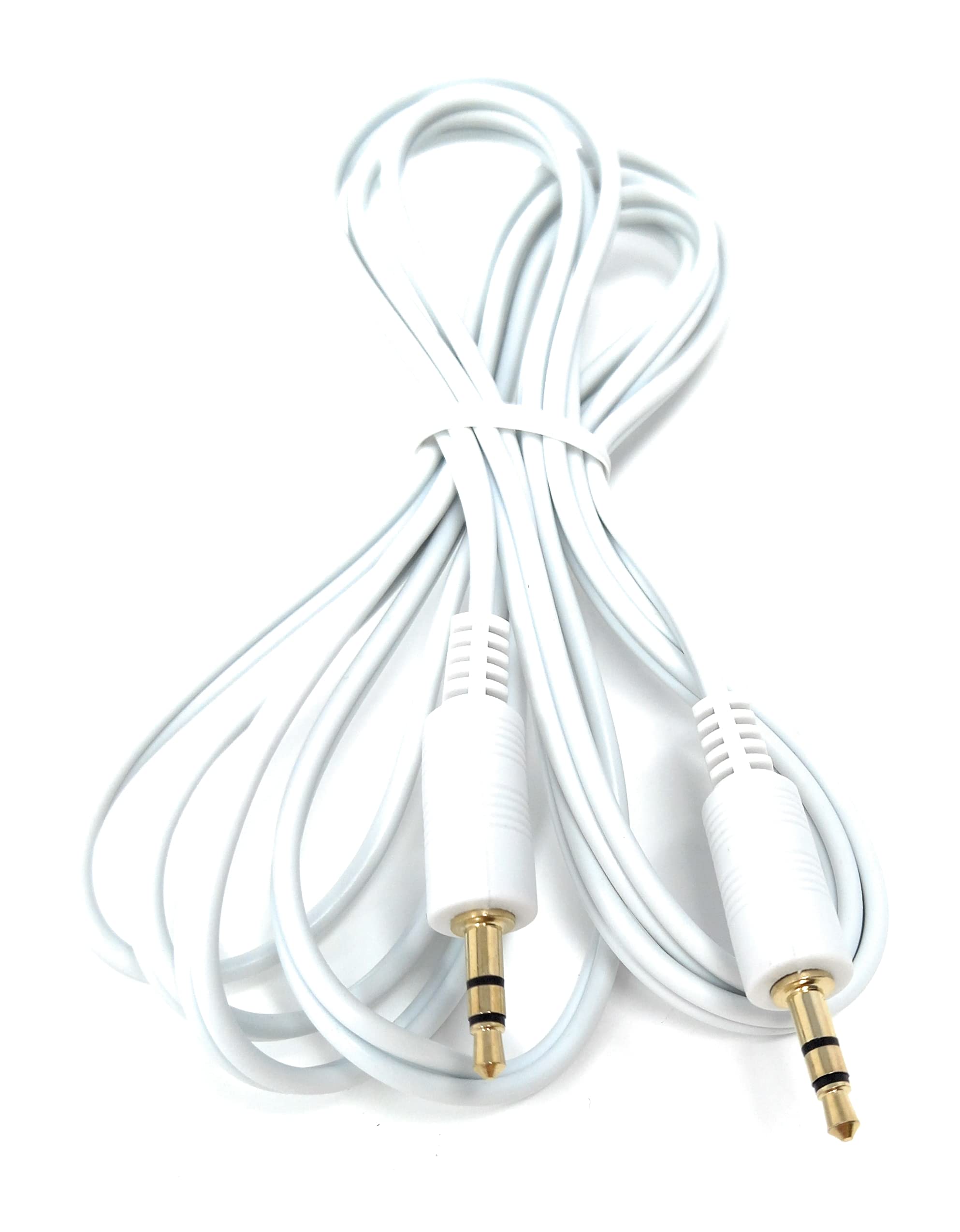 DRUT 3.5mm to 3.5mm Stereo Audio AUX Cable Gold Connectors, Small 3 pin Jack to Jack Speaker Lead