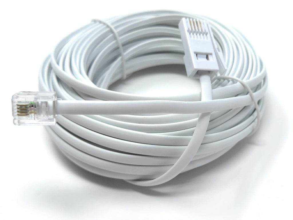 DRUT RJ11 to BT, 4 Pin Male to Male Rollover Cable Modem Router Lead Cord VDSL/ADSL (not for telephone)