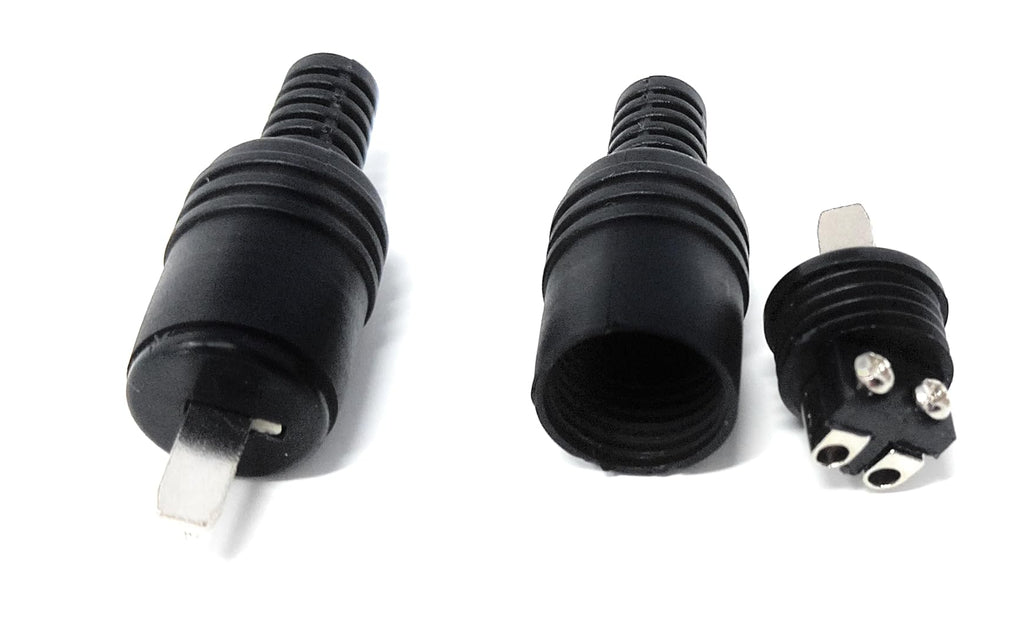 DRUT 2pcs. 2 Pin Speaker DIN Jack Male HiFi Connectors, Screw Terminals, Cable Adapter, Screw Terminals Connections