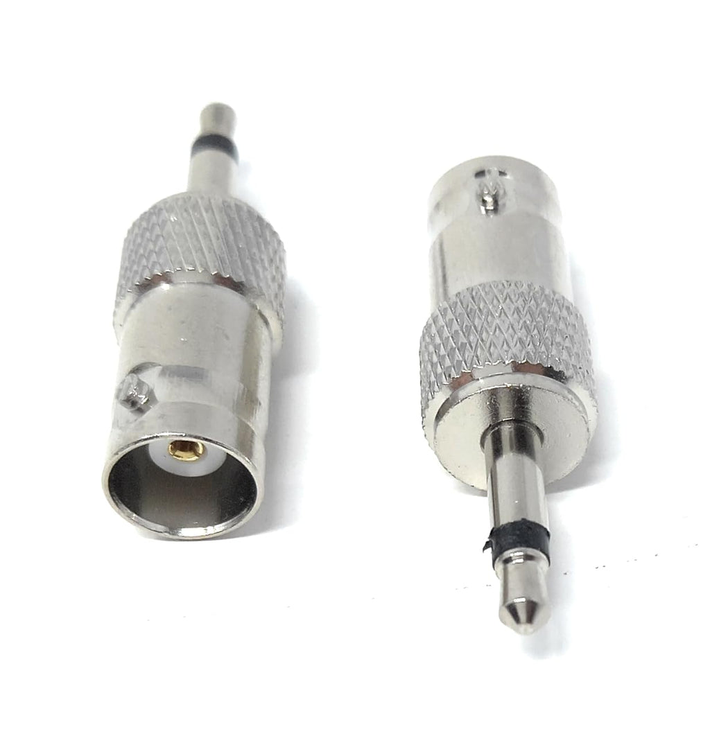 DRUT BNC Socket to 3.5mm Male Mono Jack Plug Composite Coax Cable Adapter