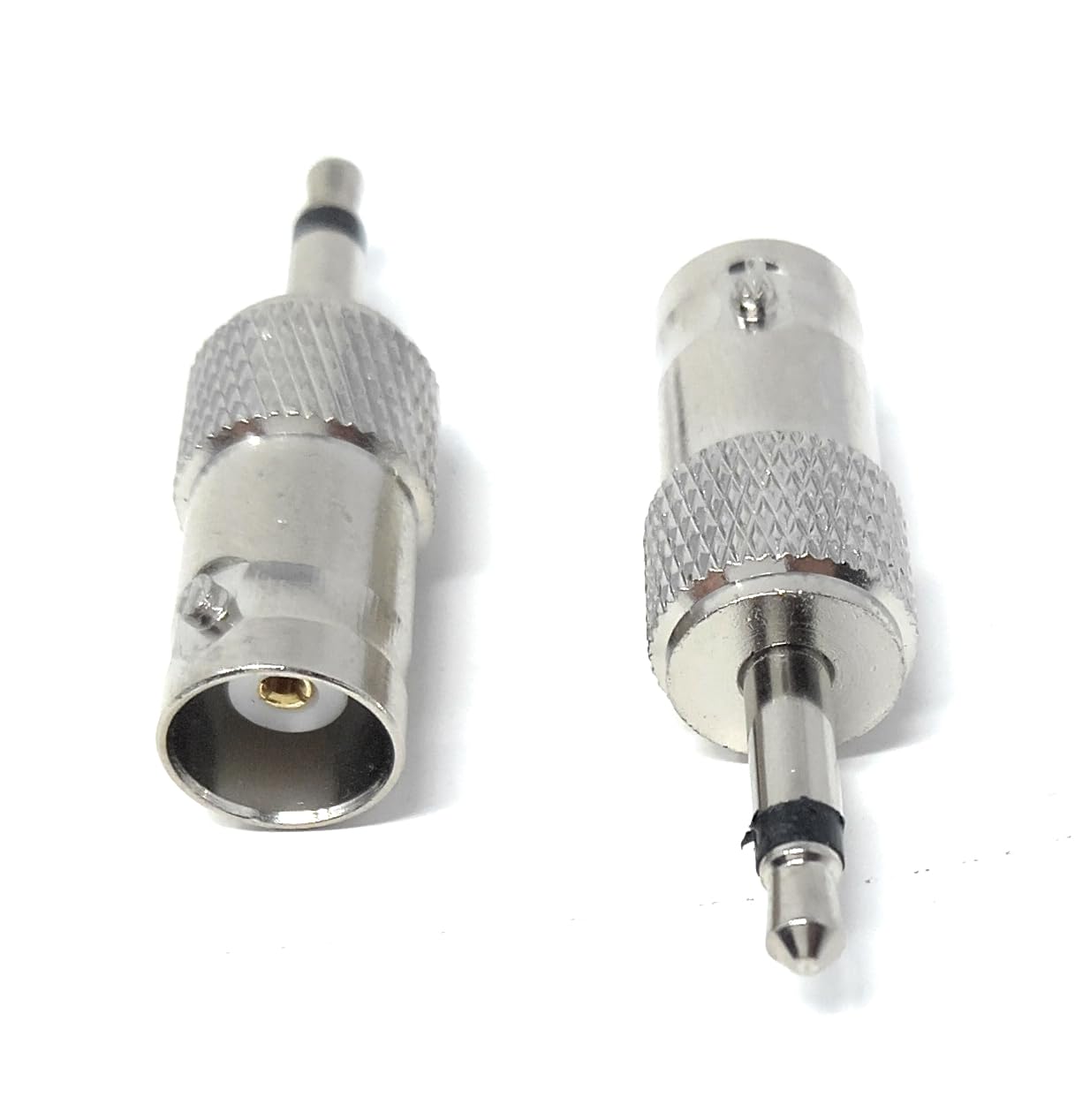 DRUT BNC Socket to 3.5mm Male Mono Jack Plug Composite Coax Cable Adapter
