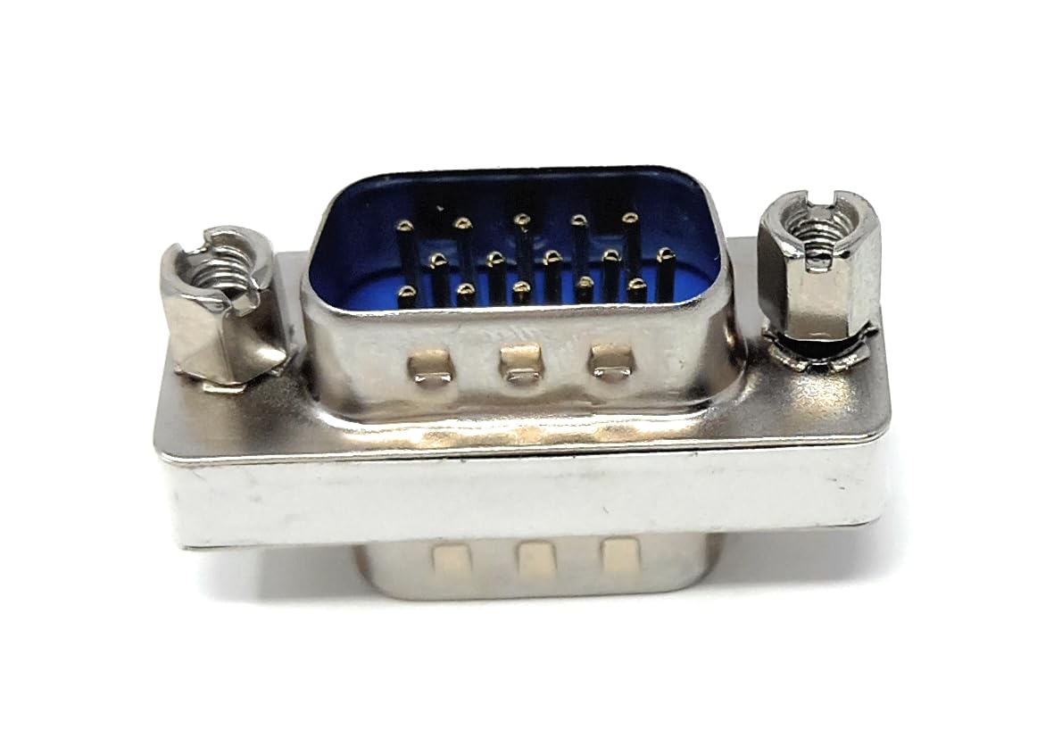 DRUT VGA HD15 to HD15 Male to Male Gender Changer Adapter