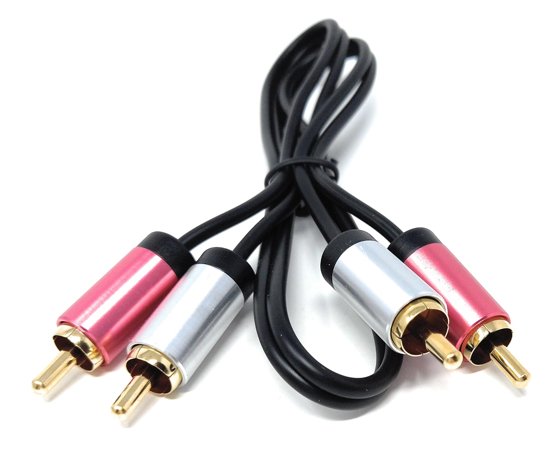 DRUT 2 x Rca Male to 2 x Rca Male Phono Audio Stereo Cable for Subwoofer, Hi-Fi Home Theater, Hi-Fi Systems, DVD, CD Player, DJ Mixer, Turntable