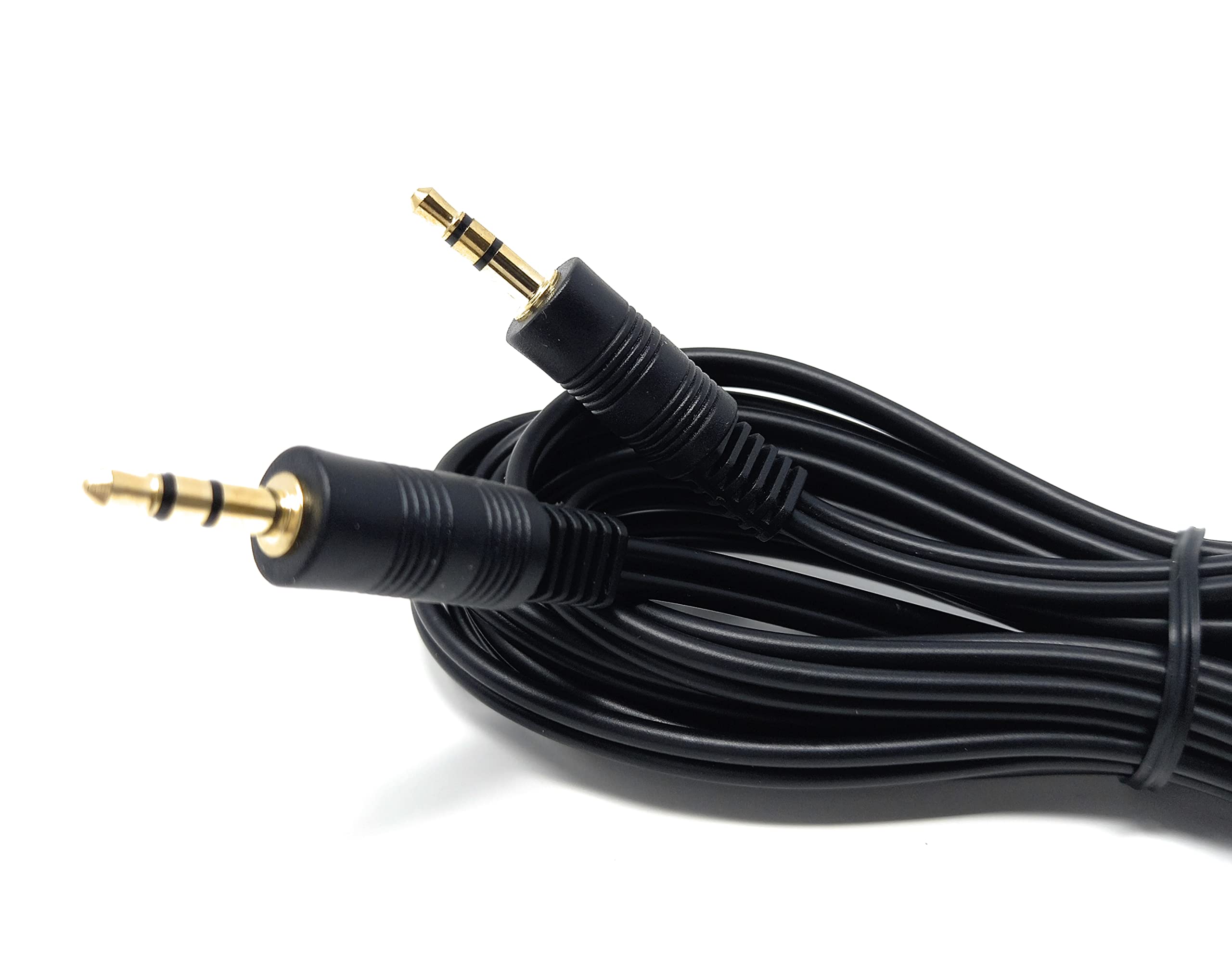DRUT 3.5mm to 3.5mm Stereo Audio AUX Cable Gold Connectors, Small 3 pin Jack to Jack Speaker Lead