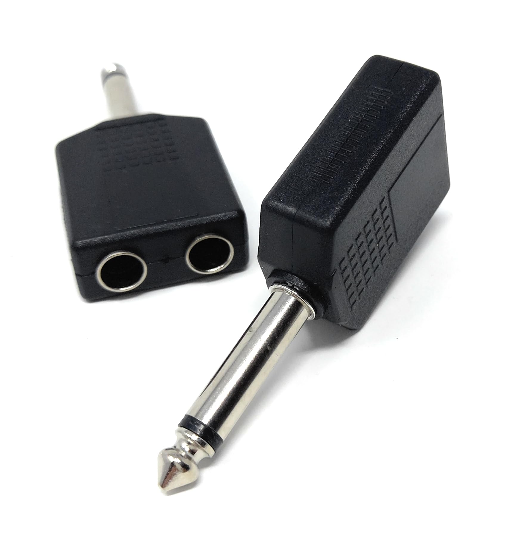 DRUT 6.35mm Mono Jack Plug to 2 x 6.35mm Mono Jack Sockets Audio 1/4 inch TS Y Splitter Cable Adapter…