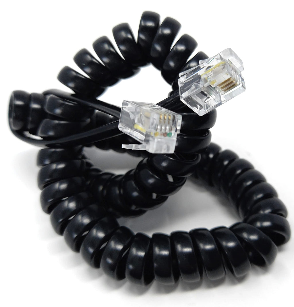 DRUT Coiled RJ10 RJ9 RJ22 4P4C 4 PIN Telephone Handset Curly Lead Cable