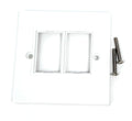 Euro Module Wall Plate Faceplate Frame with Screws – Compatible with Standard Euro UK Modules