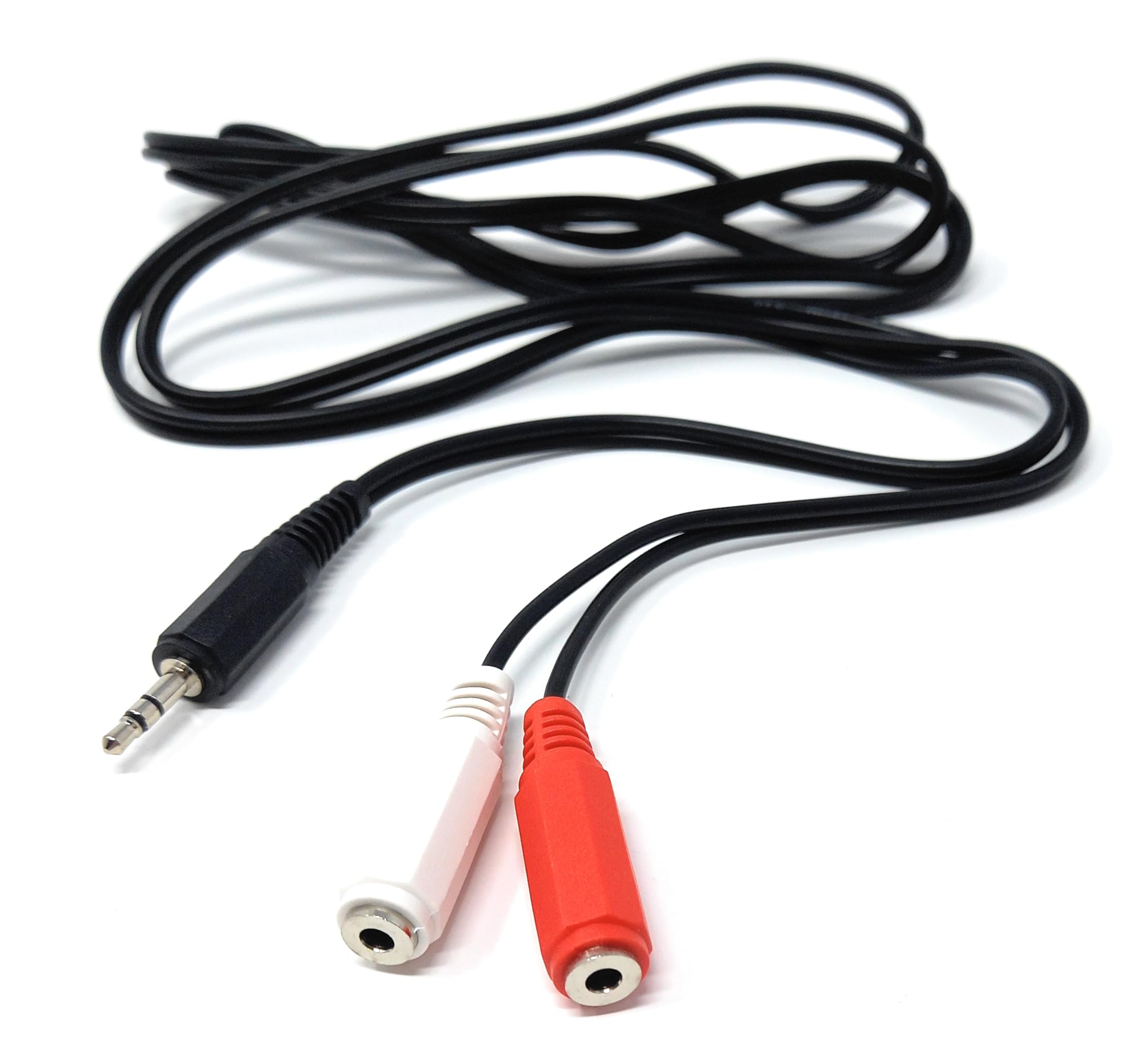 3.5mm Stereo Jack Plug to 2 x 3.5mm Mono Jack Sockets Cable Lead