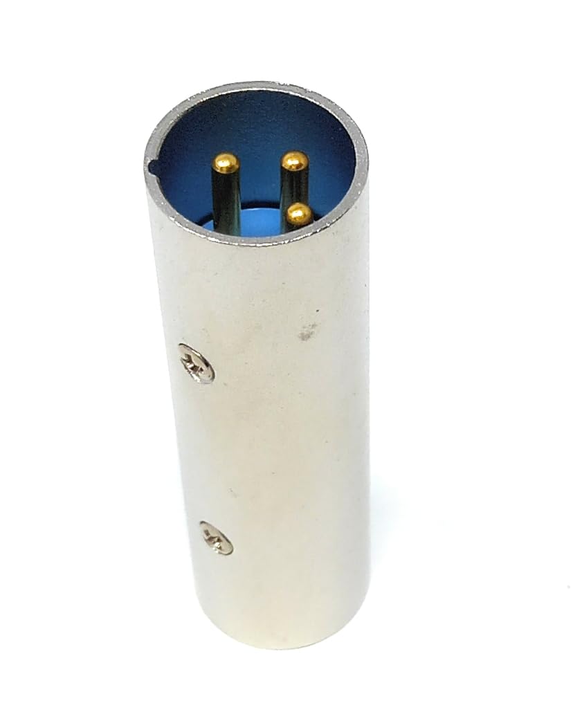 DRUT XLR to XLR Adapter 3 Pin Male to Male (M-M) Connector, Coupler, Gender Changer, Gold Pins