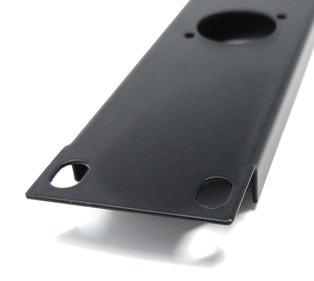 1U 19" Rack Mount D-Series Punch-Out Panel - Compatible with XLR, Speakon, and Neutrik Connectors for AV, Audio, and Computer Racks