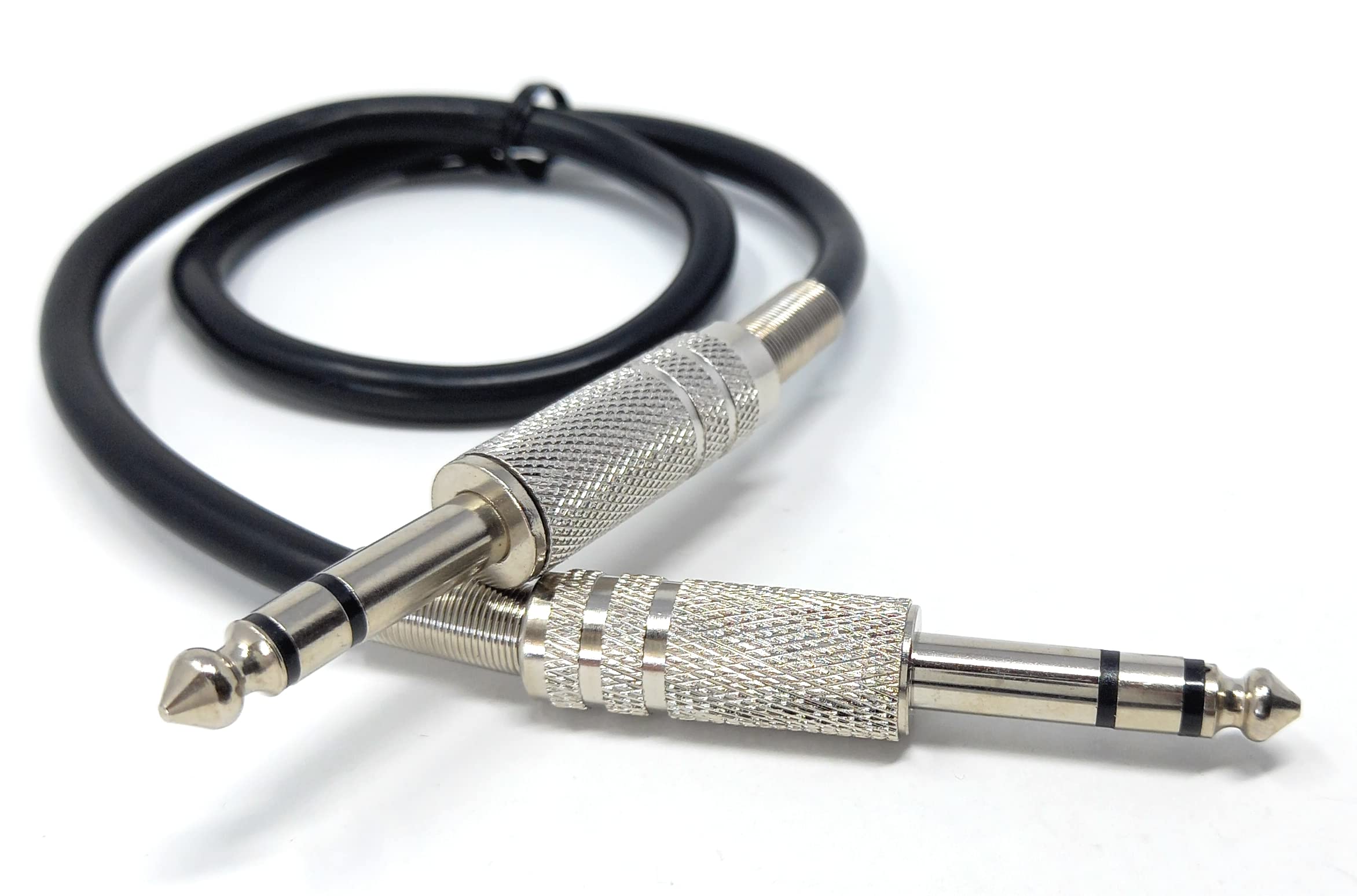 DRUT 6.35mm Male to 6.35mm Male Stereo Audio Cable, 1/4" TRS Connectors For Professional Music Instruments & Home Audio