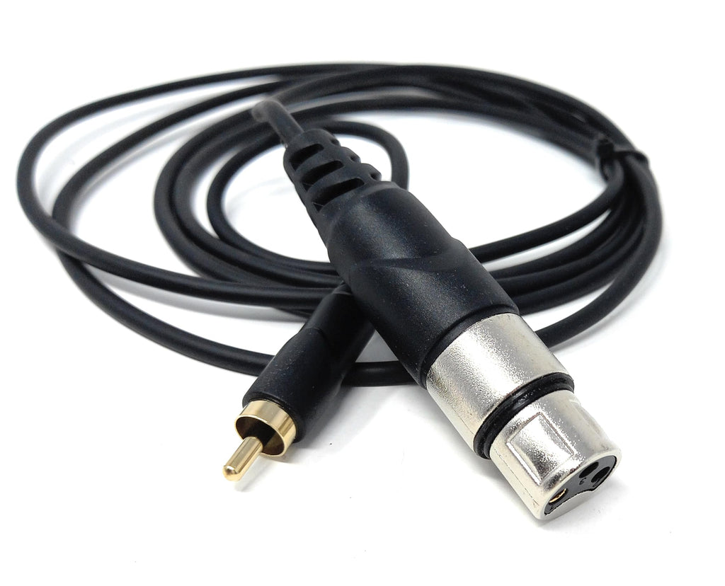DRUT 3-Pin XLR Female to RCA Phono Audio Cable – Gold-Plated Connector, Soft, flexible PVC Coat, for Microphone, CD Player, Speaker, Mixer & Amplifier