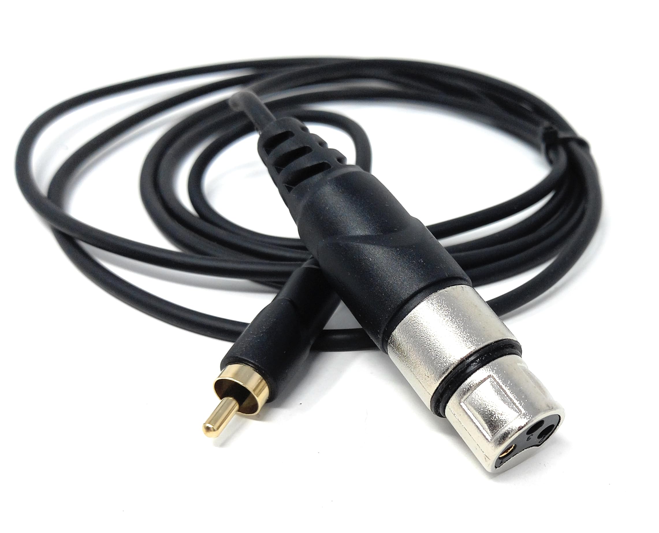 DRUT 3-Pin XLR Female to RCA Phono Audio Cable – Gold-Plated Connector, Soft, flexible PVC Coat, for Microphone, CD Player, Speaker, Mixer & Amplifier