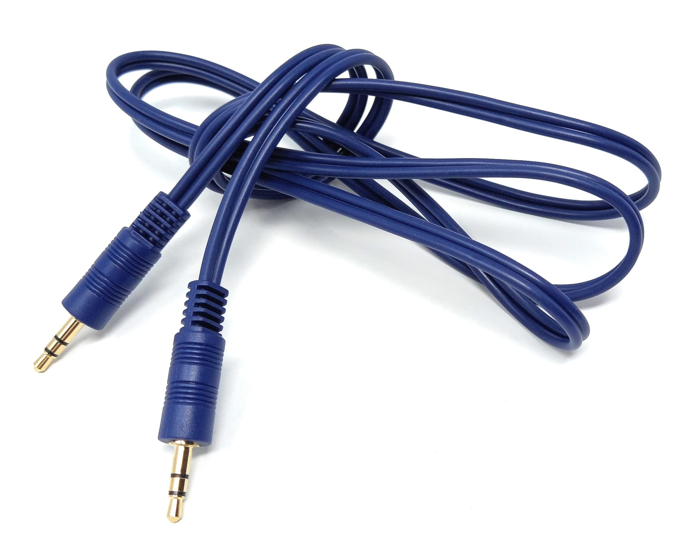 DRUT 3.5mm to 3.5mm Stereo Audio AUX Cable Gold Connectors, Small 3 pin Jack to Jack Speaker Lead