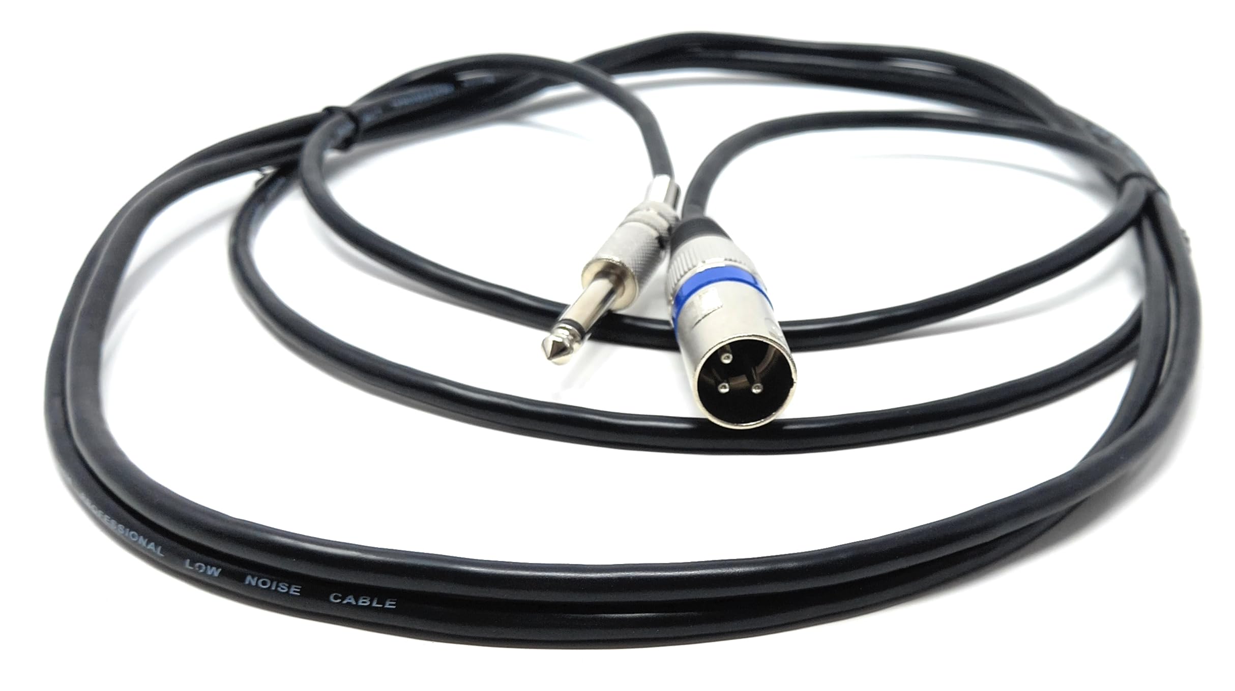 DRUT XLR Male to 6.35mm TS Mono Male Plug Audio Connector, Microphone Screened Cable for Amplifiers, Music Instruments