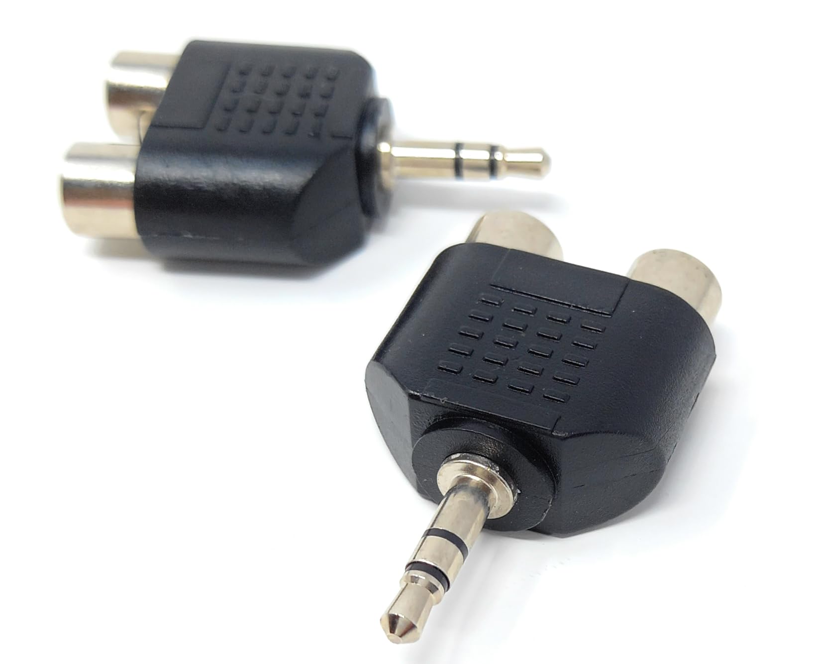 DRUT 3.5mm Stereo Jack Plug to Twin RCA Phono Mono Splitter or Combiner Audio Adapter