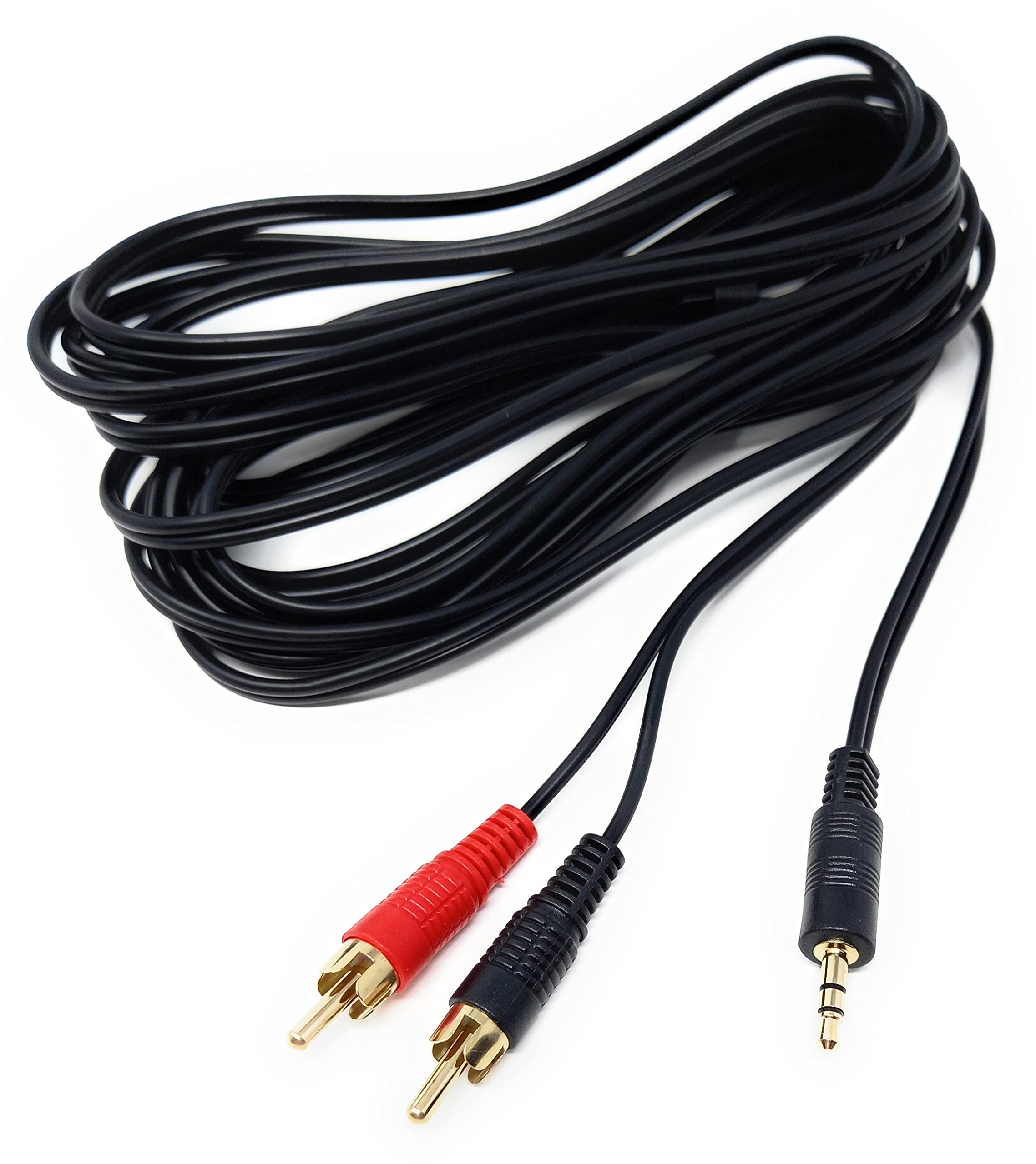 DRUT 3.5mm to Twin RCA Stereo Aux Phono Audio Cable Mini Jack Lead Cord Y Splitter Headphone Cord RCA Y Splitter Adapter