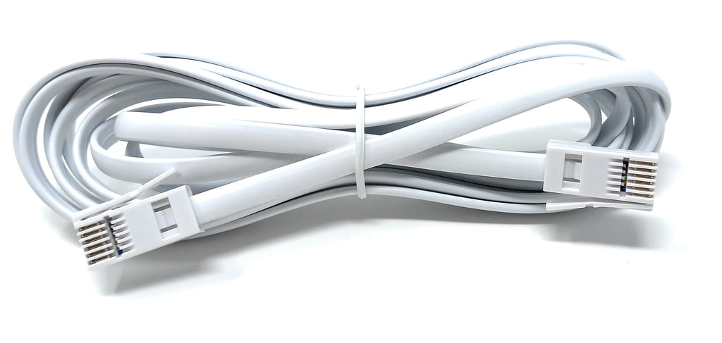 DRUT BT to BT 6 Wire (631A) Male to Male Plug Telephone Flat Cable Lead