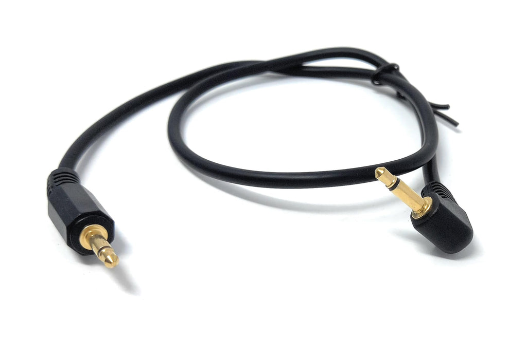 3.5mm Mono to 3.5mm Mono Jack Plug Right Angle Audio 1/8'' AUX Cord Cable Lead