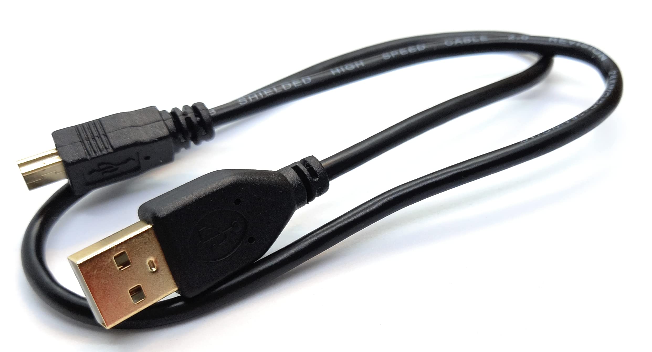 Mini USB to USB 24AWG 2.0 Hi-Speed 2.0 A-Male to Mini-B 5pin Cable Power & Data Lead