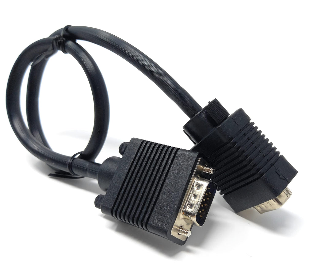 DRUT VGA to VGA Cable 15 pin SVGA Male to Male for Monitor Computer PC Laptops TV Projectors Extension Lead, HD15 All Data Pins Connected