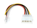 17cm 4 Pin Molex to 4 Pin Floppy Drive Power Connector Power Cable 0.6ft