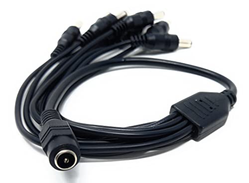 DRUT 5.5mm to 2.1mm DC Power Splitter Lead Adapter 12V PSU to LED, CCTV Camera Cable