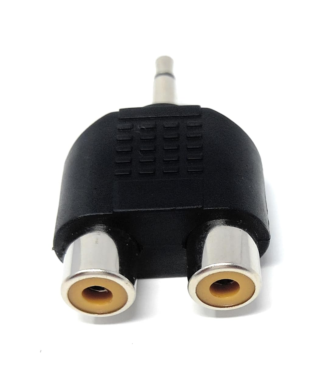 DRUT 3.5mm MONO Jack to 2 x RCA Female Phono Connectors Plugs Audio Video Cable Adapter