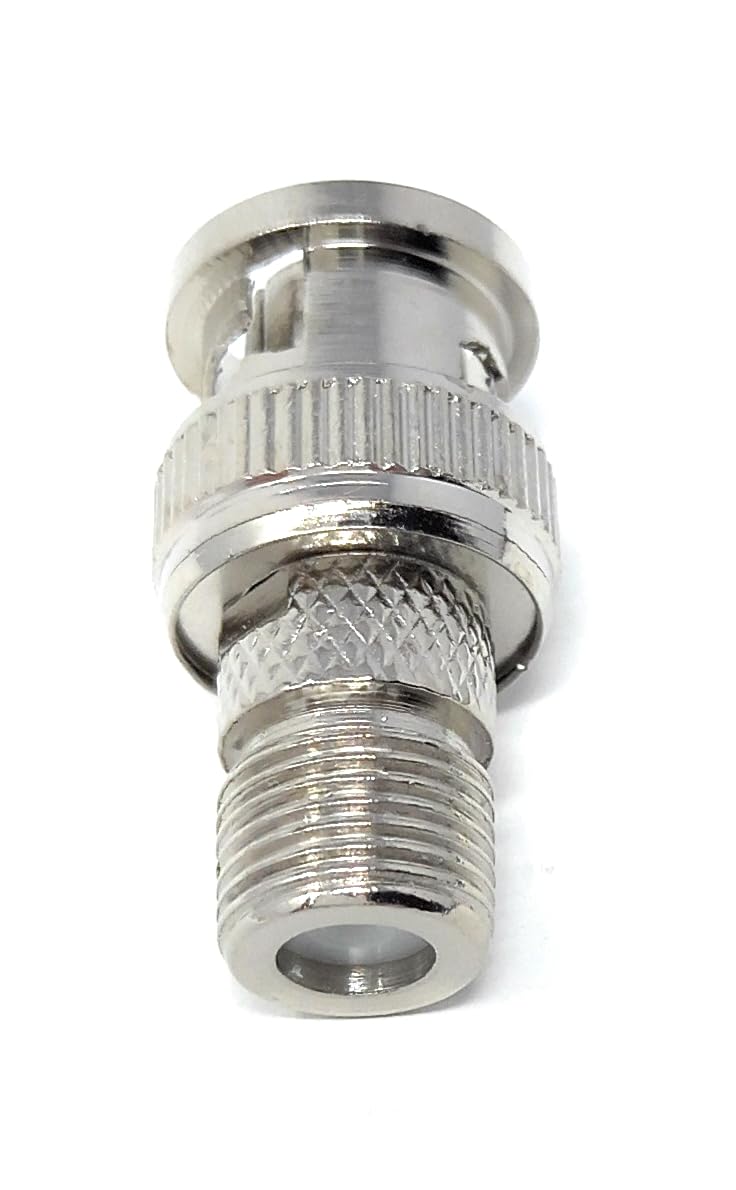 DRUT F Type Screw On Female Socket to BNC Male Plug for CCTV Coaxial Cable Adapter
