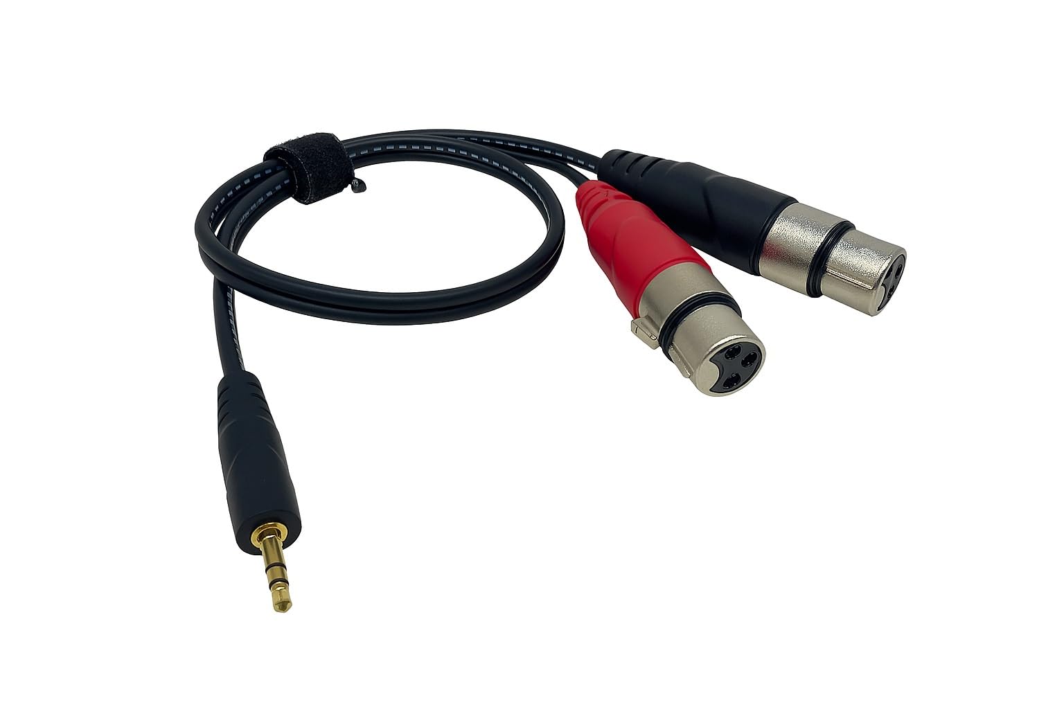 DRUT 3.5mm Stereo Jack to 2 x XLR Female Cable – Audio Splitter Lead for Microphones, Mixers, Speakers, DJ, Studio and Recording Equipment