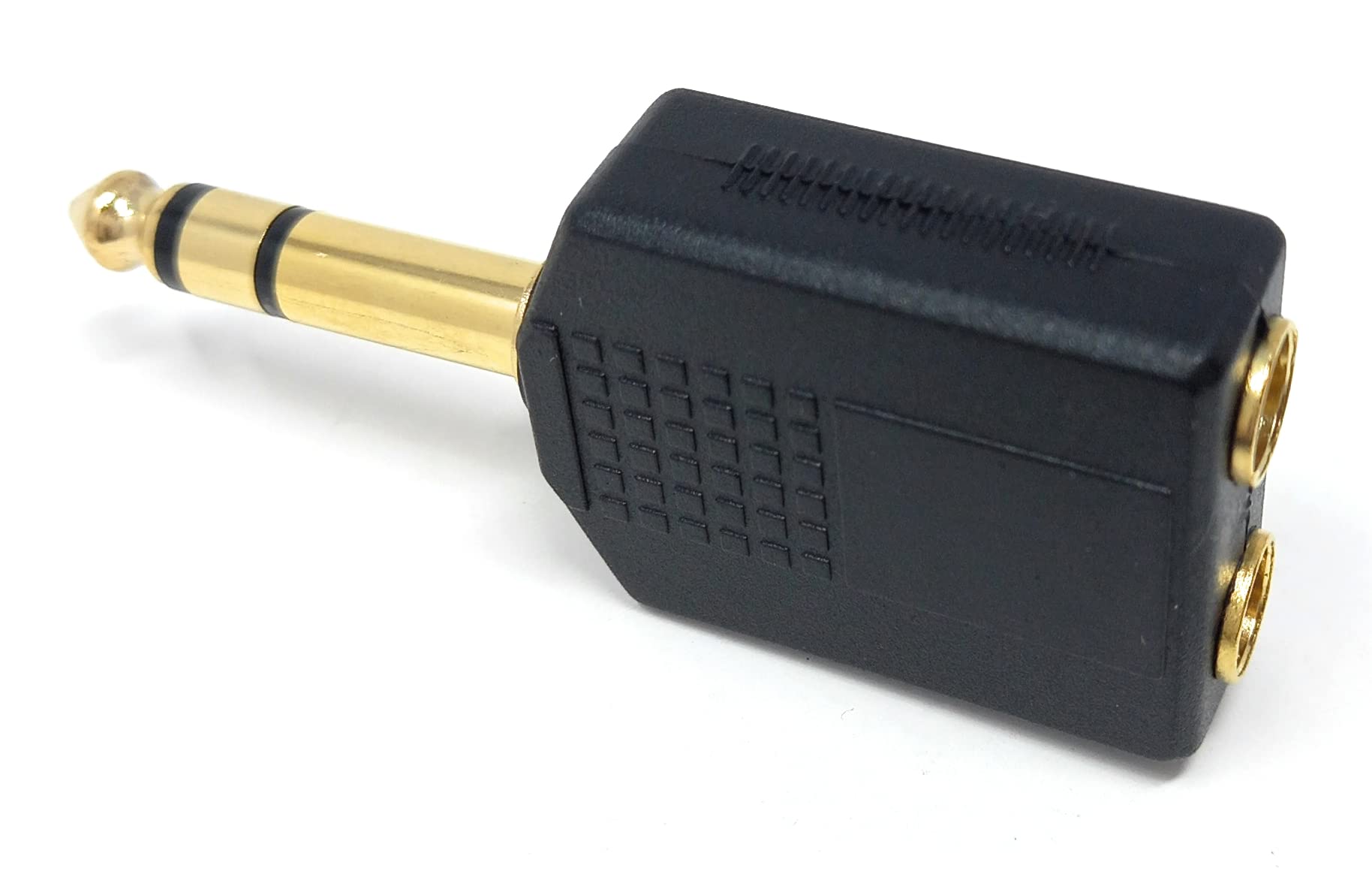 DRUT 1pcs 6.35mm 1/4 inch Stereo Jack Splitter Cable Adapter Lead 1 x Plug to 2 x Sockets, Male to Female