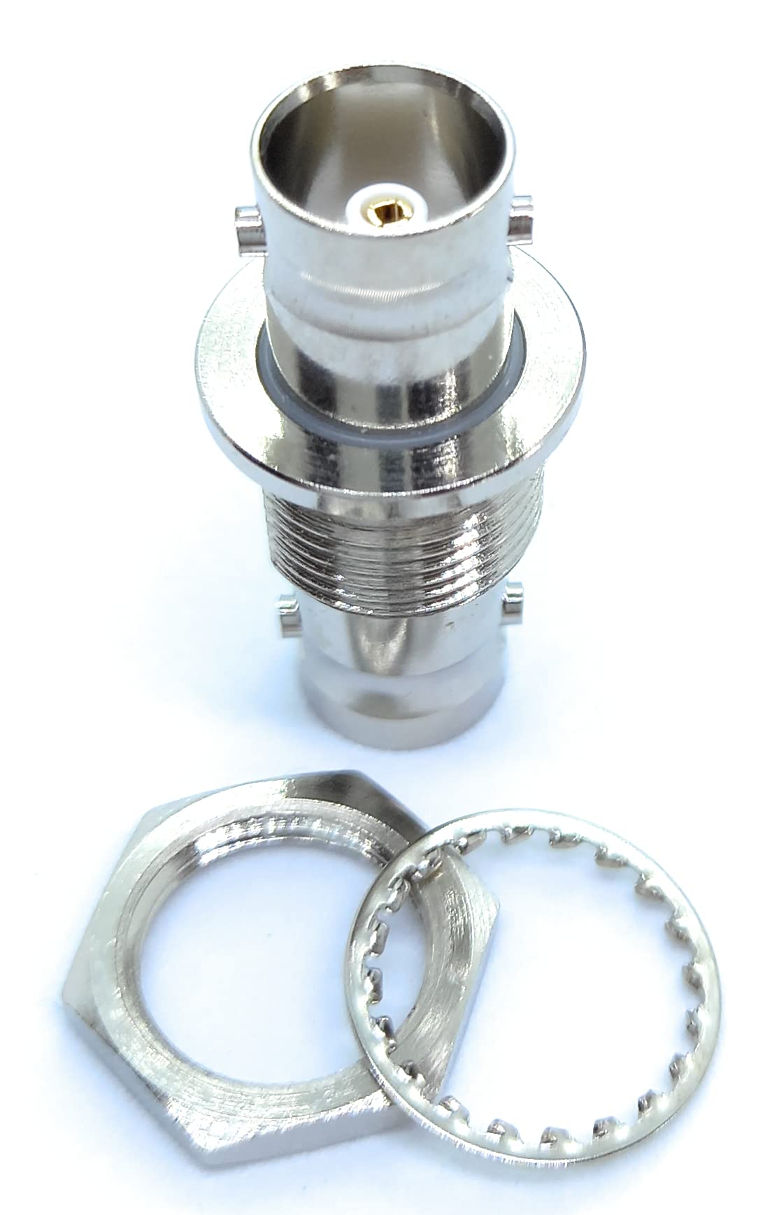 DRUT BNC to BNC Coupler Panel Mount Socket to Socket Feed Through Adaptor 50 ohm - Connect Two BNC Cables with Ease for CCTV, RF, and Video Applications