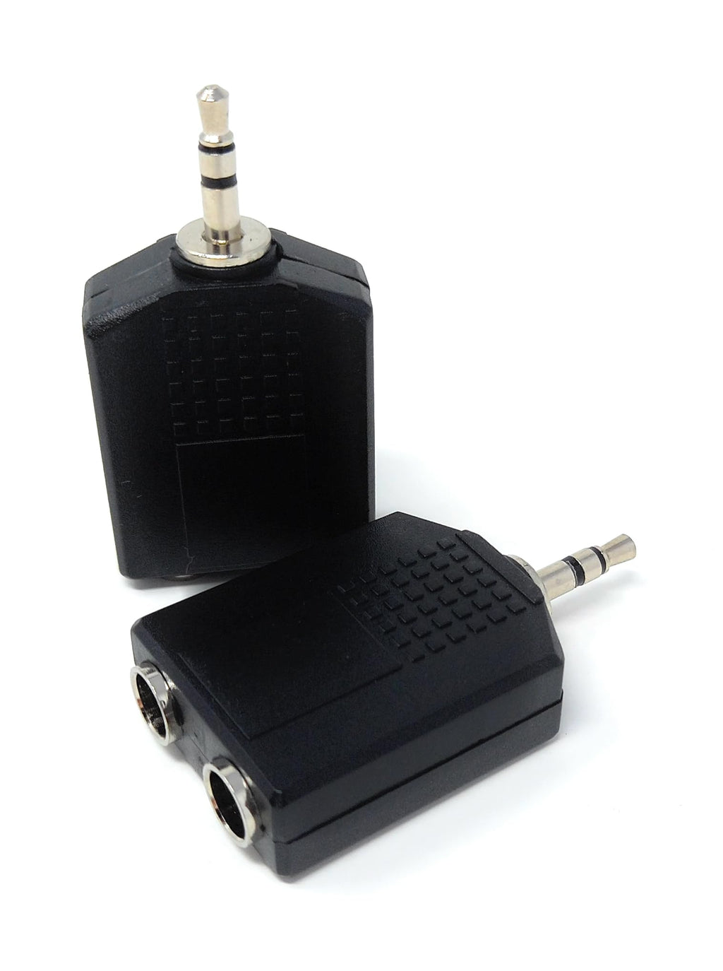 3.5mm Stereo Jack Plug to Dual 6.35mm Stereo Sockets Audio Cable Adapter