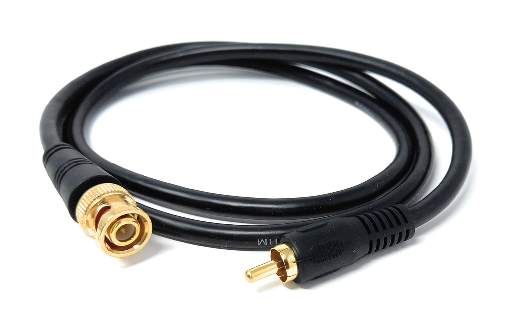 DRUT BNC to RCA Phono Plug CCTV Cameras Coax Male to Male 75R Video Cable Lead