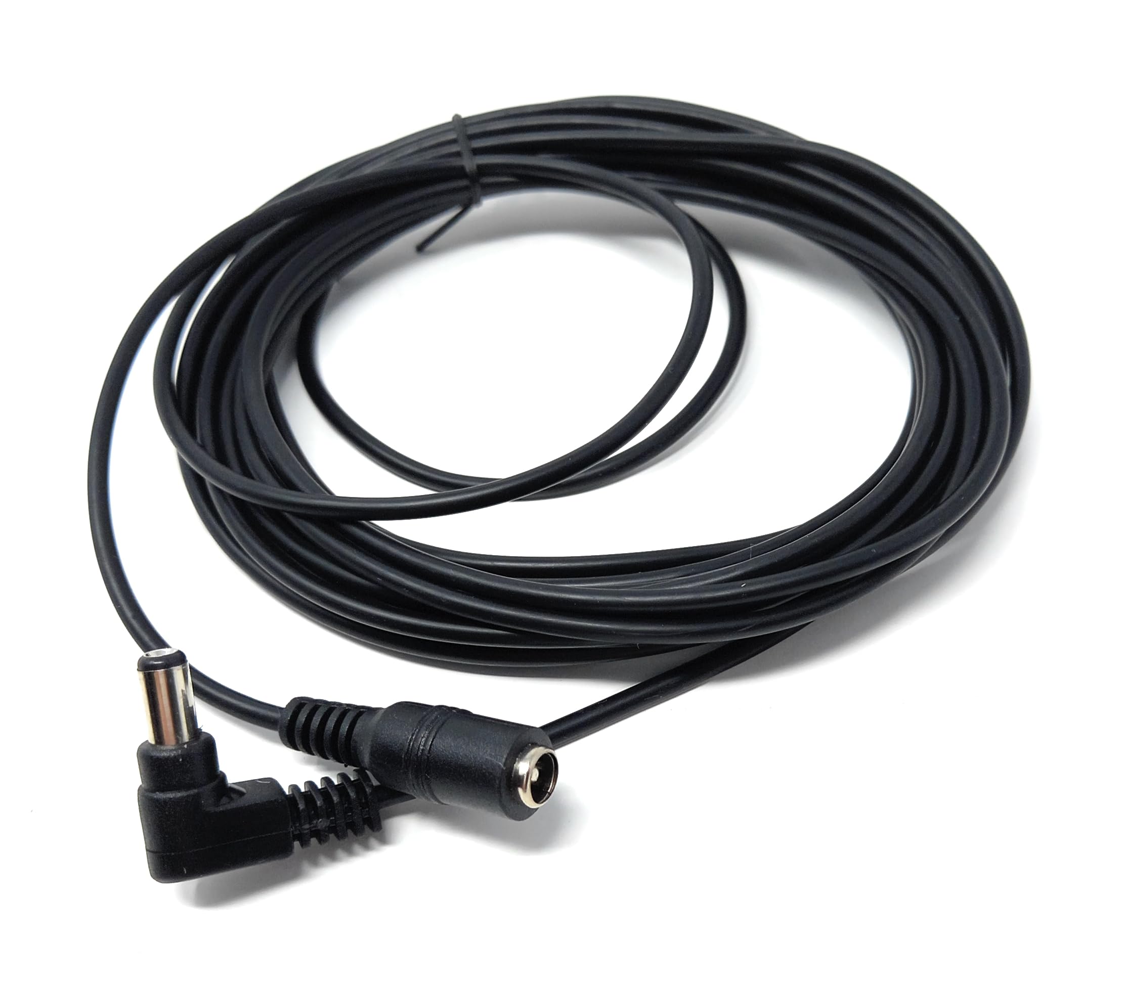 DRUT 5.5mm x 2.1mm Right Angled DC Power Male to Female Lead for Security Camera, LED Strip, CCTV IP Surveillance, Solar Panel, Music Instruments Extension Cable