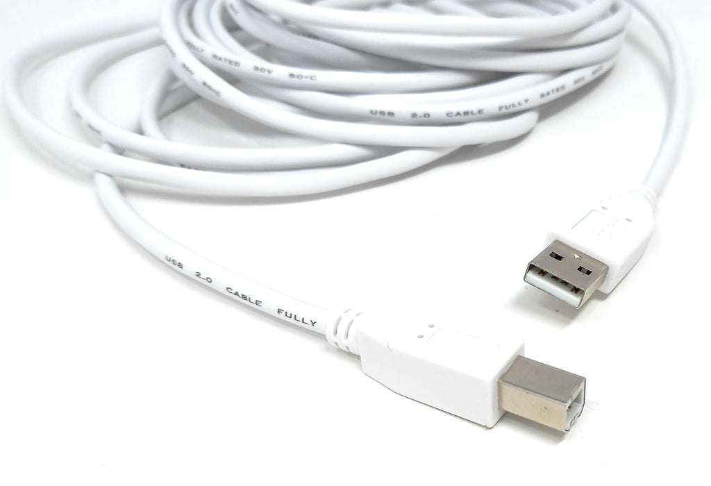 DRUT USB B Cable for DJ Controllers & MIDI Devices, Printer Style Lead for Mixers, Turntables, Keyboards, Samplers, Synthesizers, Compatible with Numark, Pioneer, Traktor, Denon, Akai, Serato