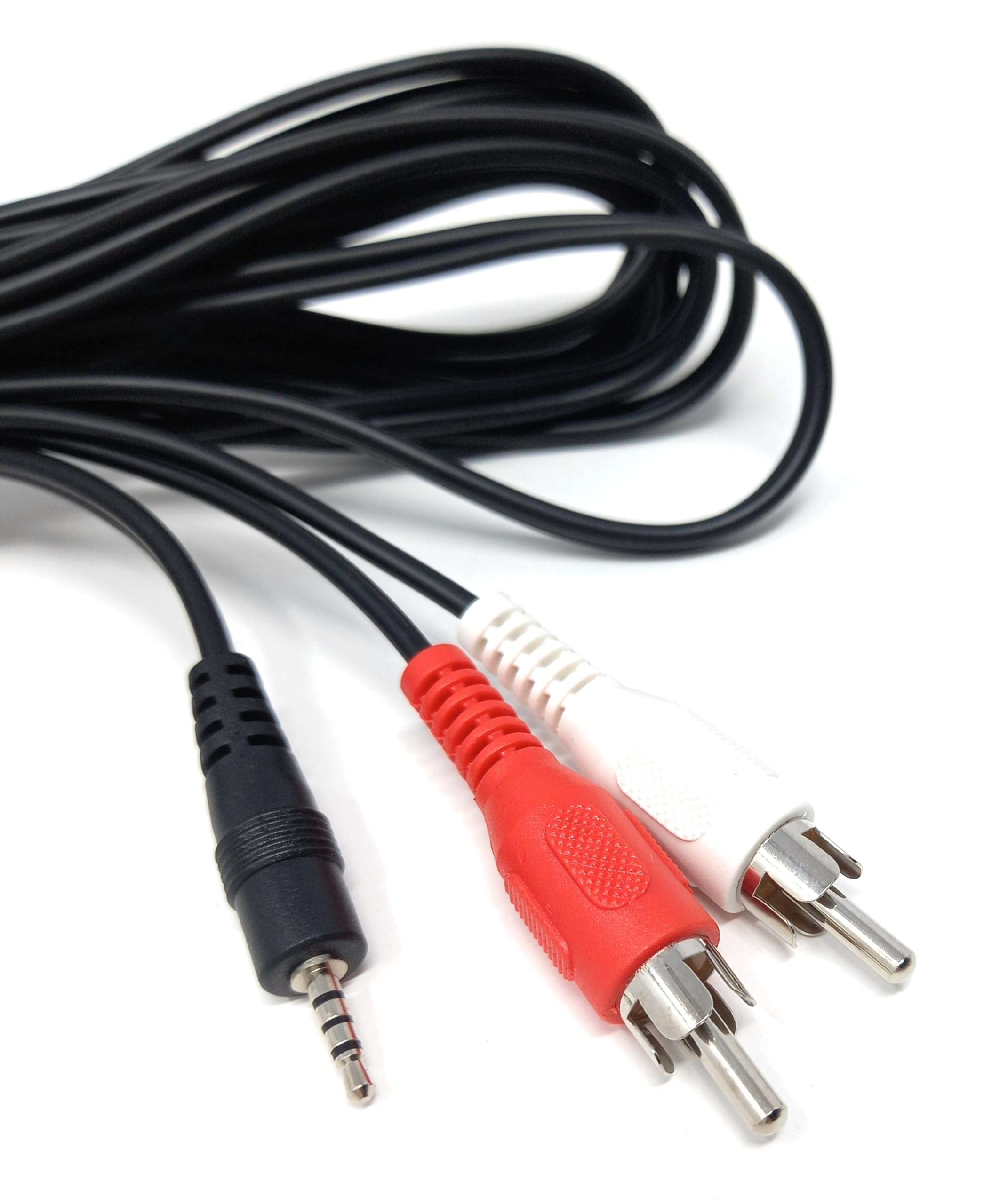 DRUT 2.5mm 4 pole Jack to 2 x RCA Phono Plug Cable Lead