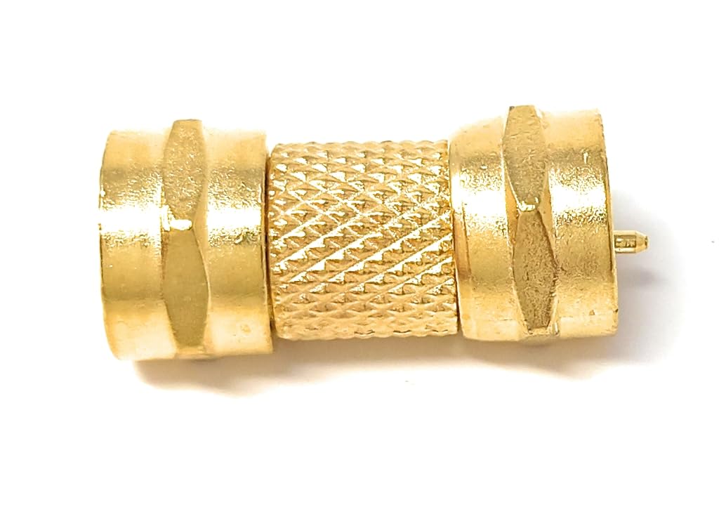 DRUT F Type Screw On Male to Male Plug to Plug 75 OHM Coax Adapter Coupler
