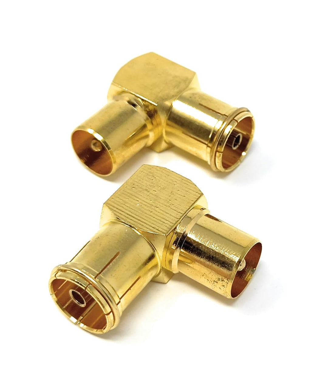 DRUT TV Male to Female Aerial Antenna Right Angle Coaxial Connector Adapter